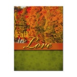 Fall In Love Wedding Postcard