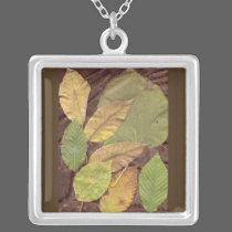Fall Leaf Jewelry Art Pendant necklaces