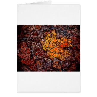 Fall Leaf Mosaic card