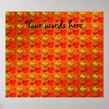 Fall leaf pattern poster