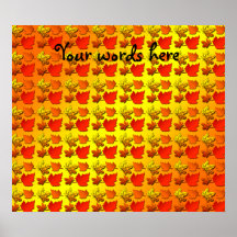Fall leaf pattern posters