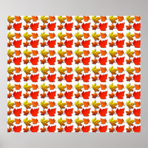 Fall leaf pattern print