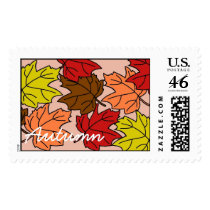 fall leaves, Autumn Stamp