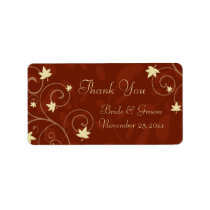 Fall Leaves Autumn Wedding Labels