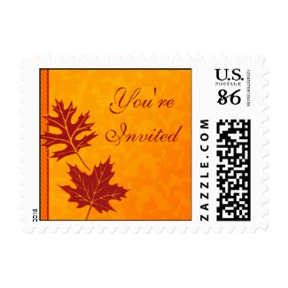 Fall Leaves Customizable Postage stamp