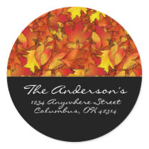 Fall Leaves Design 1 Address Labels stickers by mrssocolov2 Fall Leaves Design 1 Address Labels stickers