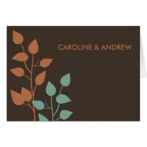 Fall Leaves Double Boughs Thank You Cards cards