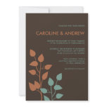 Fall Leaves Double Boughs Wedding Invitations