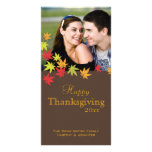 Fall leaves Happy Thanksgiving photo card