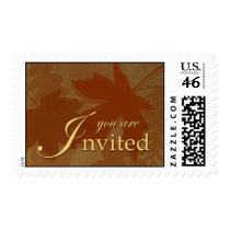 Fall Leaves Invitation stamps
