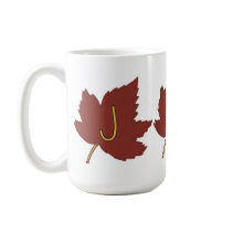Fall Leaves J mugs