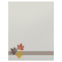 Fall Leaves Letterhead by PrettyPapers Fall Leaves Letterhead