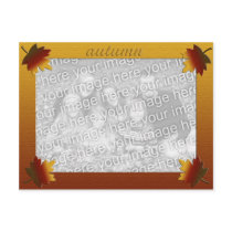 Fall Leaves Photo Template postcards by HeartsinFocus Fall Leaves Photo Template postcards