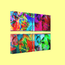 Fall Leaves:Special Effects 4 Panel Wrapped Canvas canvas prints