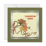 Fall Leaves Thanksgiving Dinner Custom Invitation