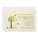 Fall Leaves Thanksgiving Dinner Invitation invitation