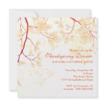 Fall Leaves Thanksgiving Dinner Party Invite