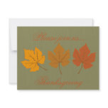 Fall Leaves Thanksgiving Invitation