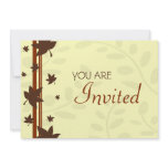 Fall Leaves Thanksgiving Invitation Card