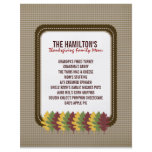 Fall Leaves Thanksgiving Menu Template flyers