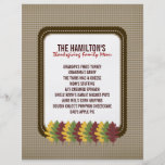 Fall Leaves Thanksgiving Menu Template Personalized Flyer