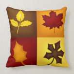 Fall Leaves Throw Pillow - Seasonal Home Decor