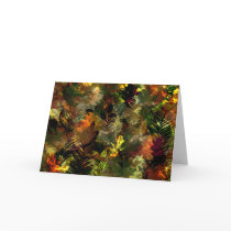 Fall Leaves Watercolour Greeting Card
