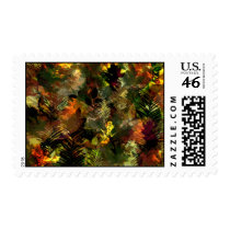 Fall Leaves Watercolour Postage Stamp