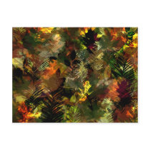Fall Leaves Watercolour Postcard by estjohn Fall Leaves Watercolour Postcard