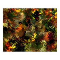 Fall Leaves Watercolour Poster posters