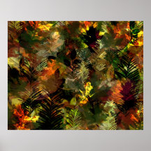 Fall Leaves Watercolour Poster