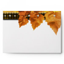 Fall leaves weave diamond wedding envelopes