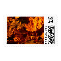 Fall Leaves Wedding Invitation Custom Postage