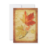Fall Leaves Wedding Reply Card (RSVP Card) Personalized Announcement
