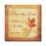 Fall Leaves Wedding Save the Date Magnet