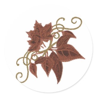 Fall Leaves Wedding Stickers sticker