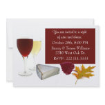 Fall Leaves Wine and Cheese Party Invitation
