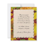 Fall Leaves with Ecru Text Field Invitations