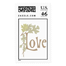 Fall Love Wedding Postage Stamp