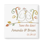 Fall Lovebirds Save the Date Magnets