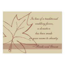 Fall Maple Leaf Wedding Kindness business cards by loraseverson Fall Maple Leaf Wedding Kindness business cards