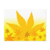 Fall maple leaves postcards
