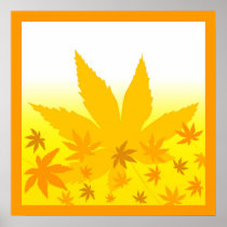 Fall maple leaves posters