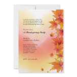 Fall Maple Leaves Thanksgiving Party Invitation