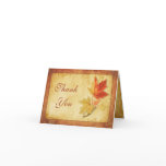 Fall Maple Leaves Wedding Thank You Card