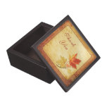 Fall Maple Leaves Wedding Thank You Gift Box Premium Trinket Box