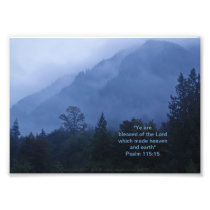 Fall Mist Print w/Scripture Verse Photo