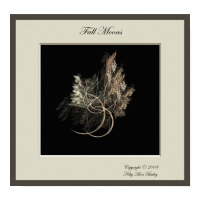 Fall Moons Fractal Poster by KittyAnnStudio