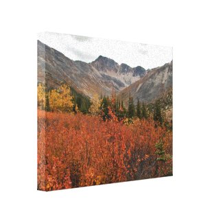 Fall Mountain Landscape Stretched Canvas Print