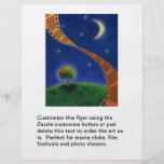 Fall night movie art fun painting for film lovers flyer design